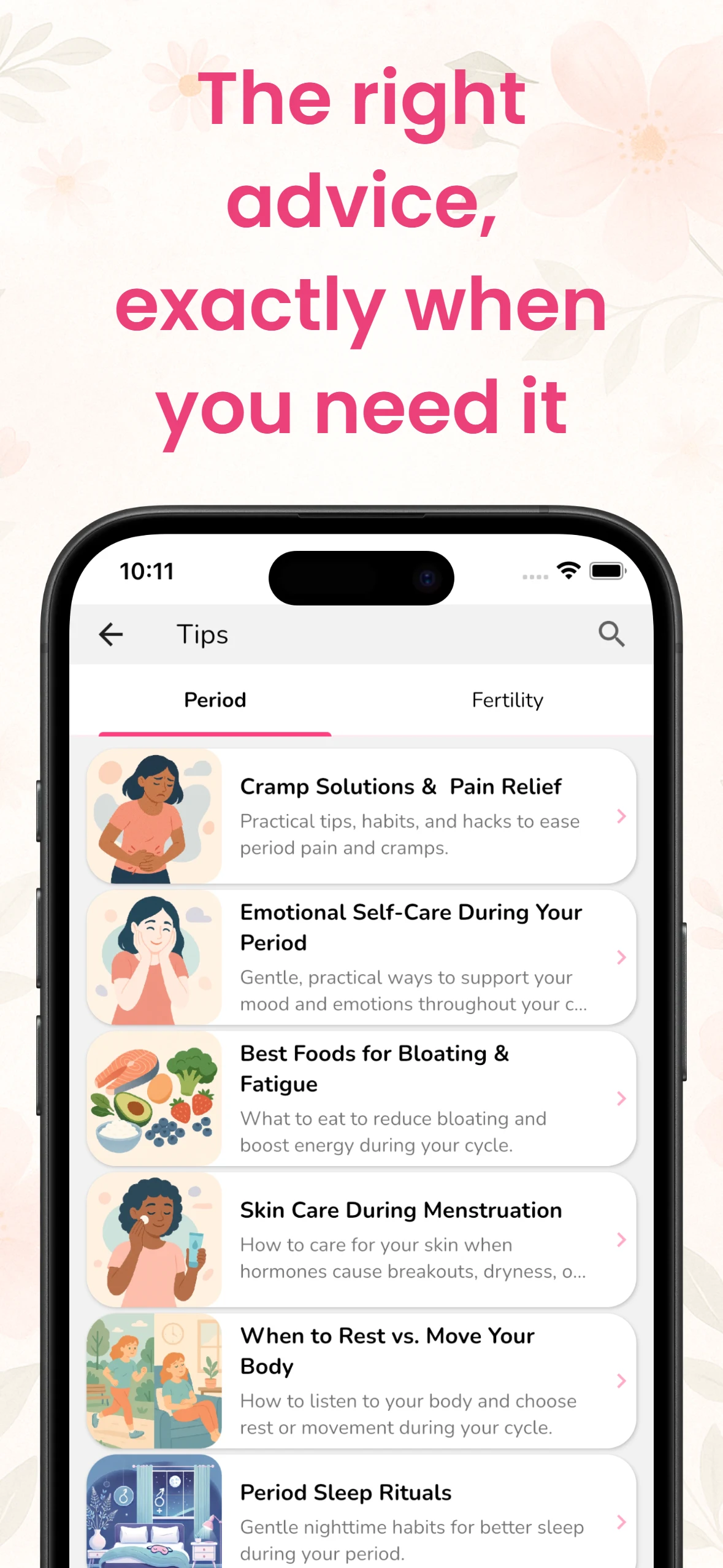 Femininity - Period tracker screenshot